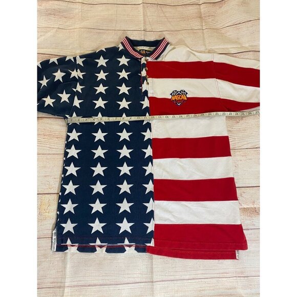 Nascar Cafe Men's Polo Embroidered Y2K Short Sleeve Shirt - Large - Picture 8 of 10